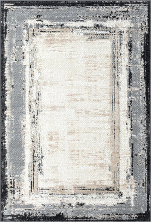 Cream Abstract Area Rug