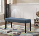 Fabric Dining Bench with Nailhead Trim