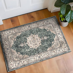 Traditional Oriental Medallion Washable Area Rug