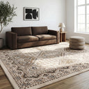 9x12 Vintage Medallion Area Rug – Tribal Tile Pattern