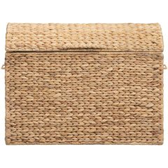 Water Hyacinth Wicker Storage Trunk with Metal Frame