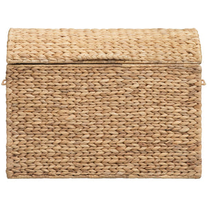 Water Hyacinth Wicker Storage Trunk with Metal Frame