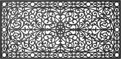 Black Rubber Scroll Doormat – All-Season Heavy Duty
