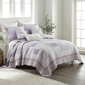Purple White Lodge King Quilt 110" x 96"