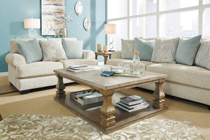 Beige Chenille Loveseat with Accent Pillows & Rolled Arms