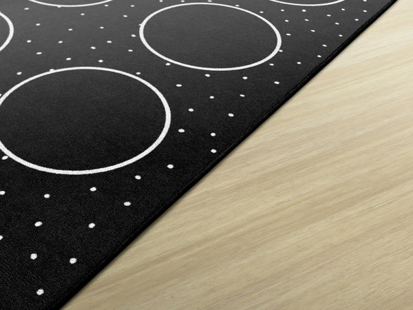 Black & White Dots Classroom Area Rug