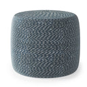 Braided Cotton Round Pouf