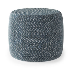 Braided Cotton Round Pouf