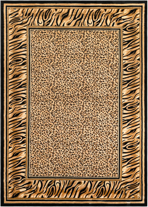 Wildlife Cheetah Print Area Rug 10' x 14' – Light Brown & Black