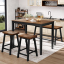 Counter Height Dining Table Set for 4 with Bench and 2 Chairs