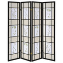 4-Panel Floral Room Divider – 70 Inch Folding Privacy Screen