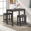 3-Piece Counter Height Dining Set with Upholstered Stools