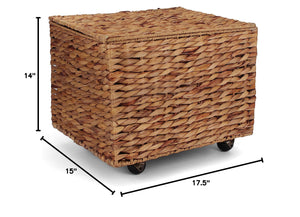 Seagrass Rolling File Cabinet with Wheels