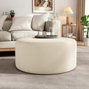 Round Velvet Ottoman Foot Stool – 30" Upholstered Pouf