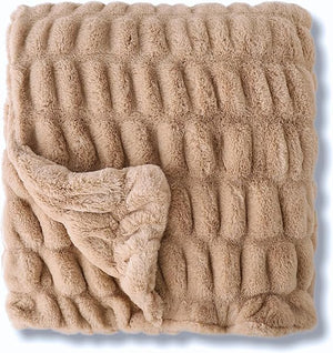 Faux Fur Plush Throw Blanket 50x60