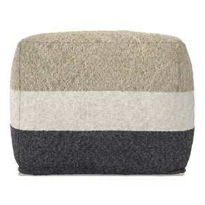 Square Pouf Ottoman 18 Inch – Multicolor Boho Footstool