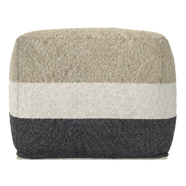 Square Pouf Ottoman 18 Inch – Multicolor Boho Footstool