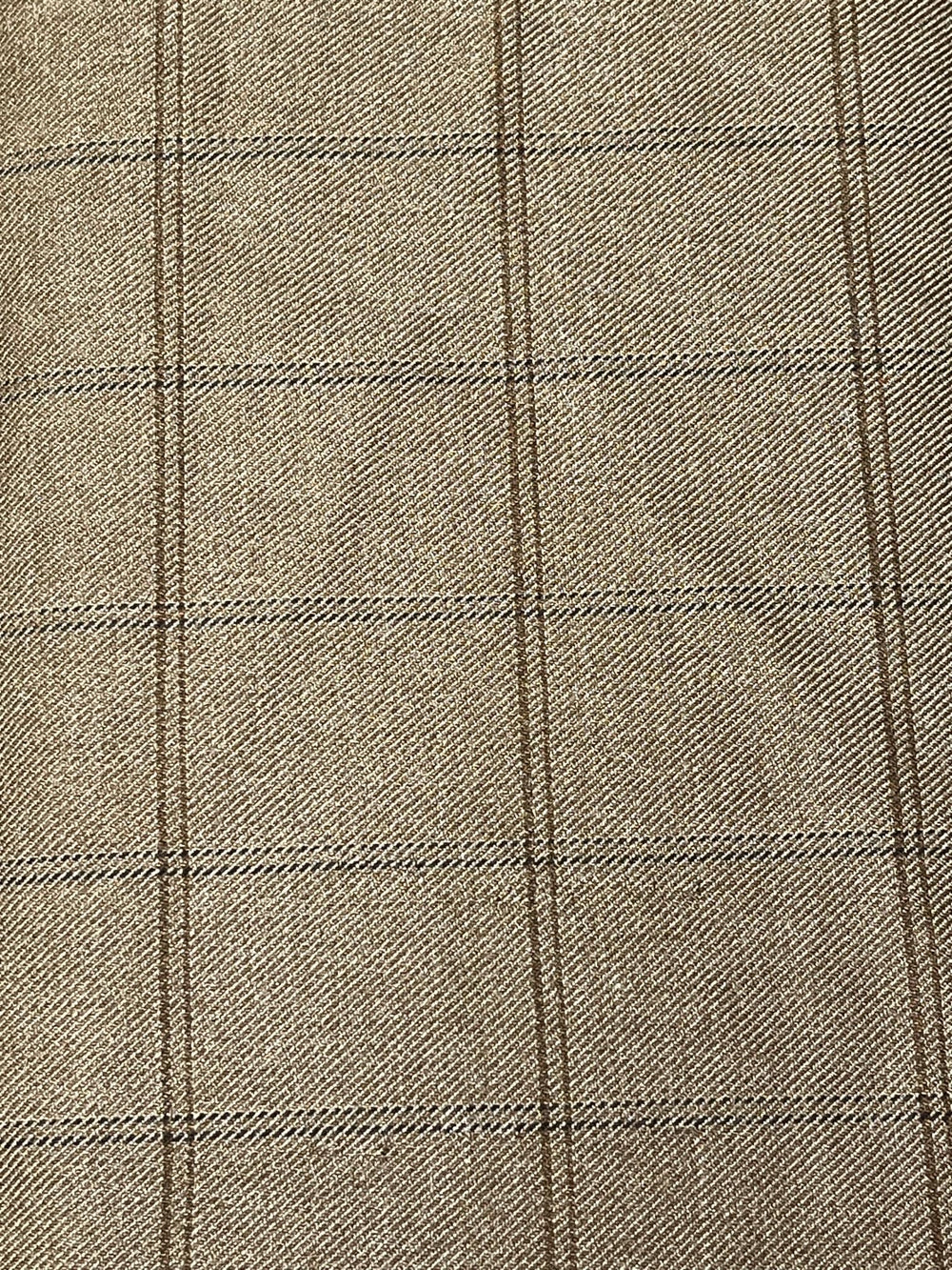 Olive Green Plaid Wool Suiting Fabric – Italian Woven, 59" Wide
