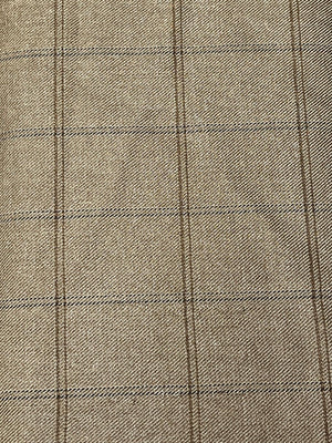 Olive Green Plaid Wool Suiting Fabric – Italian Woven, 59" Wide