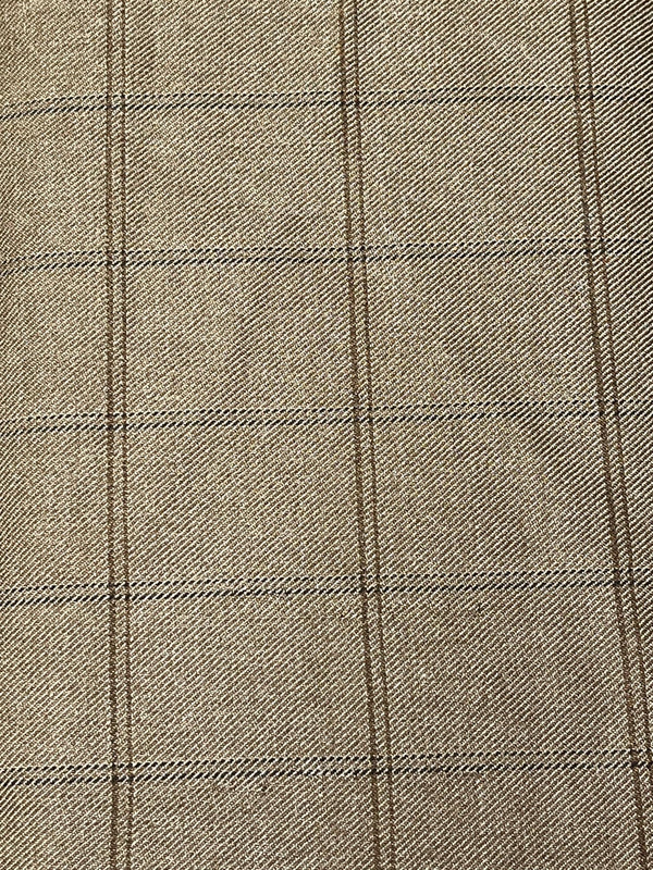 Olive Green Plaid Wool Suiting Fabric – Italian Woven, 59" Wide