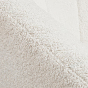 Boucle Barrel Accent Chair with Removable Cushion