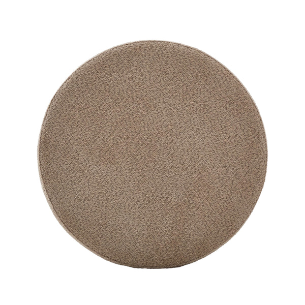 Round Chenille Storage Ottoman with Lift Lid