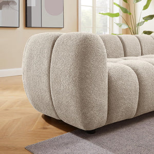 Modern Boucle Loveseat Sofa 88 Inch Tufted Cloud Couch