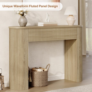 Fluted Console Table with Curved Top