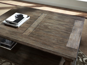 Farmhouse Coffee Table – Weathered Gray Finish