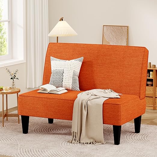 2-Seater Loveseat Sofa with Wooden Legs
