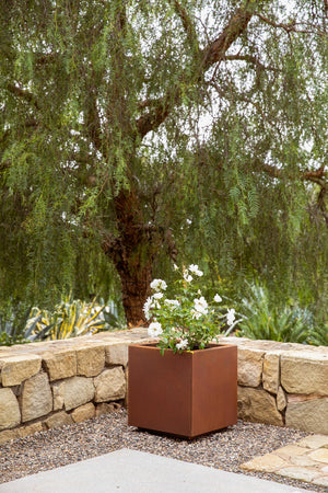 Rust Square Outdoor Planter