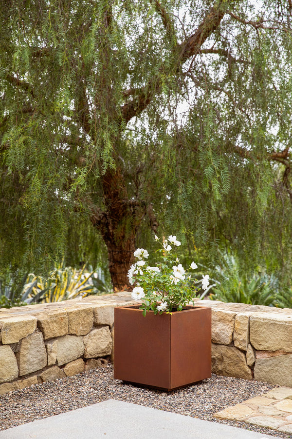 Rust Square Outdoor Planter