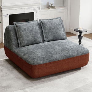 Small Loveseat Sofa Chair with Side Pocket – Memory Foam, No Assembly