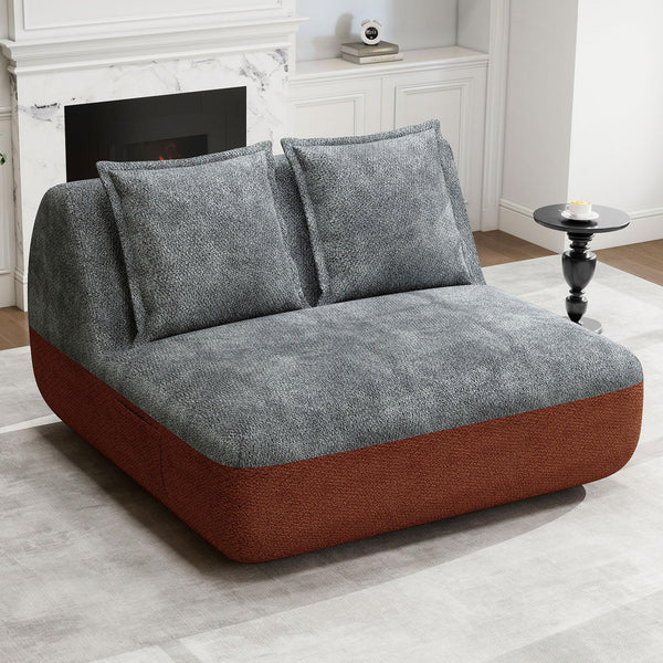 Small Loveseat Sofa Chair with Side Pocket – Memory Foam, No Assembly