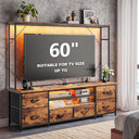 55" Entertainment Center with LED Lights & Power Outlets