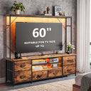 55" TV Stand with LED Lights & Power Outlets