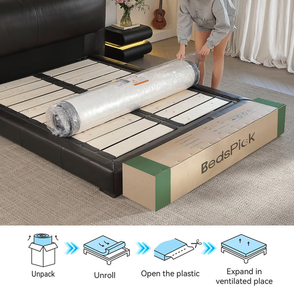 10-Inch Hybrid Pocket Coil Mattress – Euro Top, Medium Firm (Full & Queen)