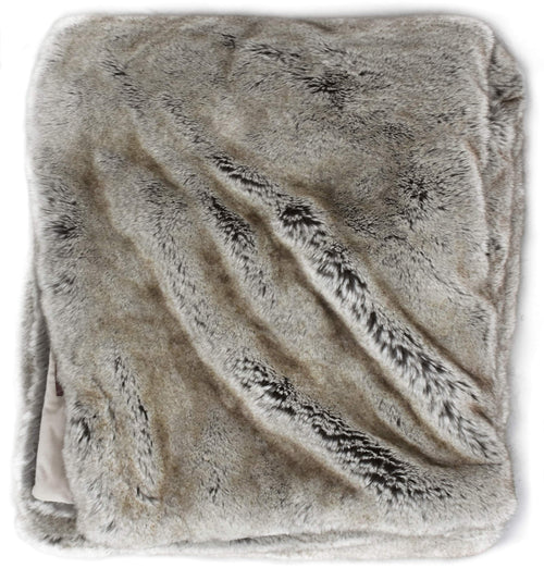 Faux Fur Oversized Throw Blanket with Velvet Plush Reverse