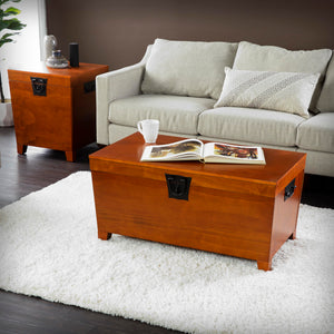 Pyramid Trunk Coffee Table with Storage