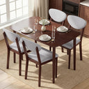 5-Piece Mid-Century Modern Dining Table and Chair Set for 4