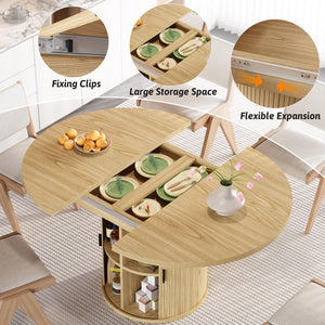 Extendable Dining Table with Storage