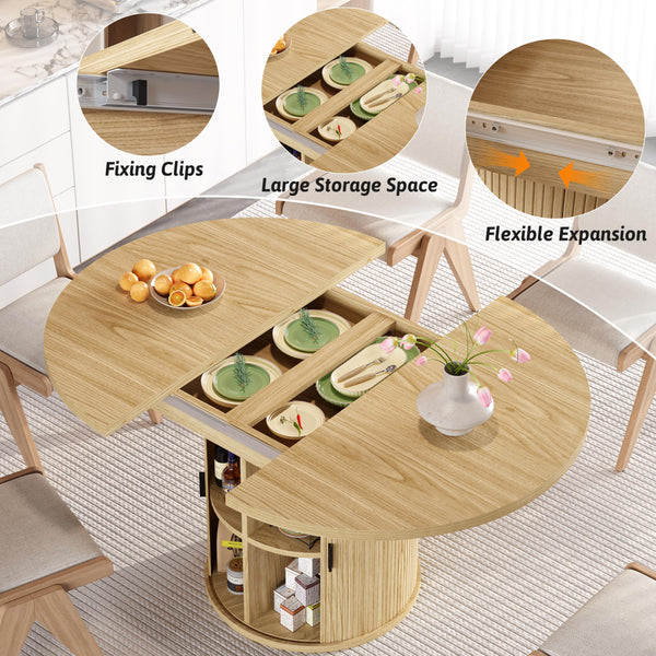 Extendable Dining Table with Storage