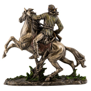 Geronimo Native American Warrior on Horse Cold Cast Bronze Sculpture 11-Inch