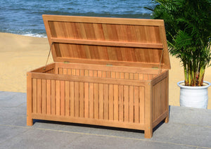 Outdoor Cushion Storage Deck Box with Bench Seat