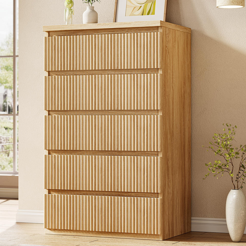 Fluted 5-Drawer Dresser