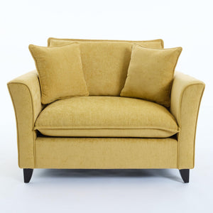 Chenille Accent Chair with Pillows – Oversized Armchair