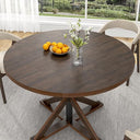Round Farmhouse Dining Table, 47-Inch
