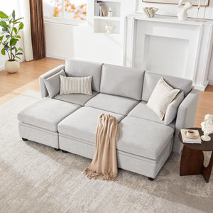 Modular Sectional Sleeper Sofa with Storage