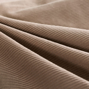 Cotton Velvet Corduroy Duvet Cover Set – Super King, Mocha