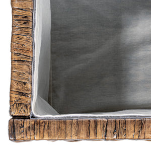 Handwoven Water Hyacinth Storage Trunk with Removable Lid